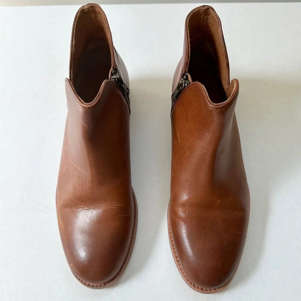 Frye Leather Melissa Ankle Boot in Caramel Color - Picture 4 of 6